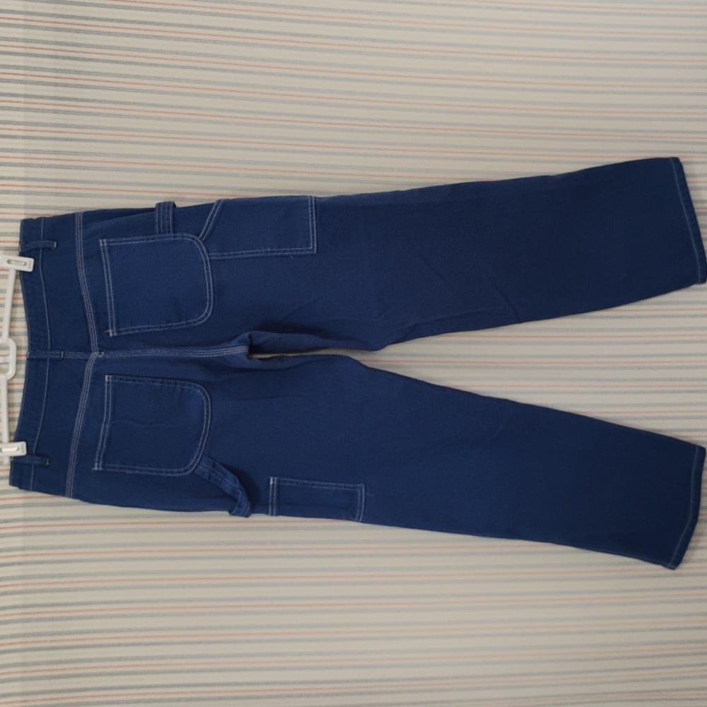 Simple Society Cargo Jeans Dark Cobalt Blue   Size 7/28 - Picture 3 of 7
